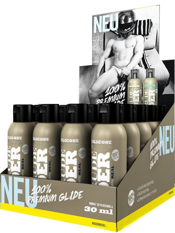Rude Rider Silicone Glide 20 x 30 ml Cruising Size (POS Display)