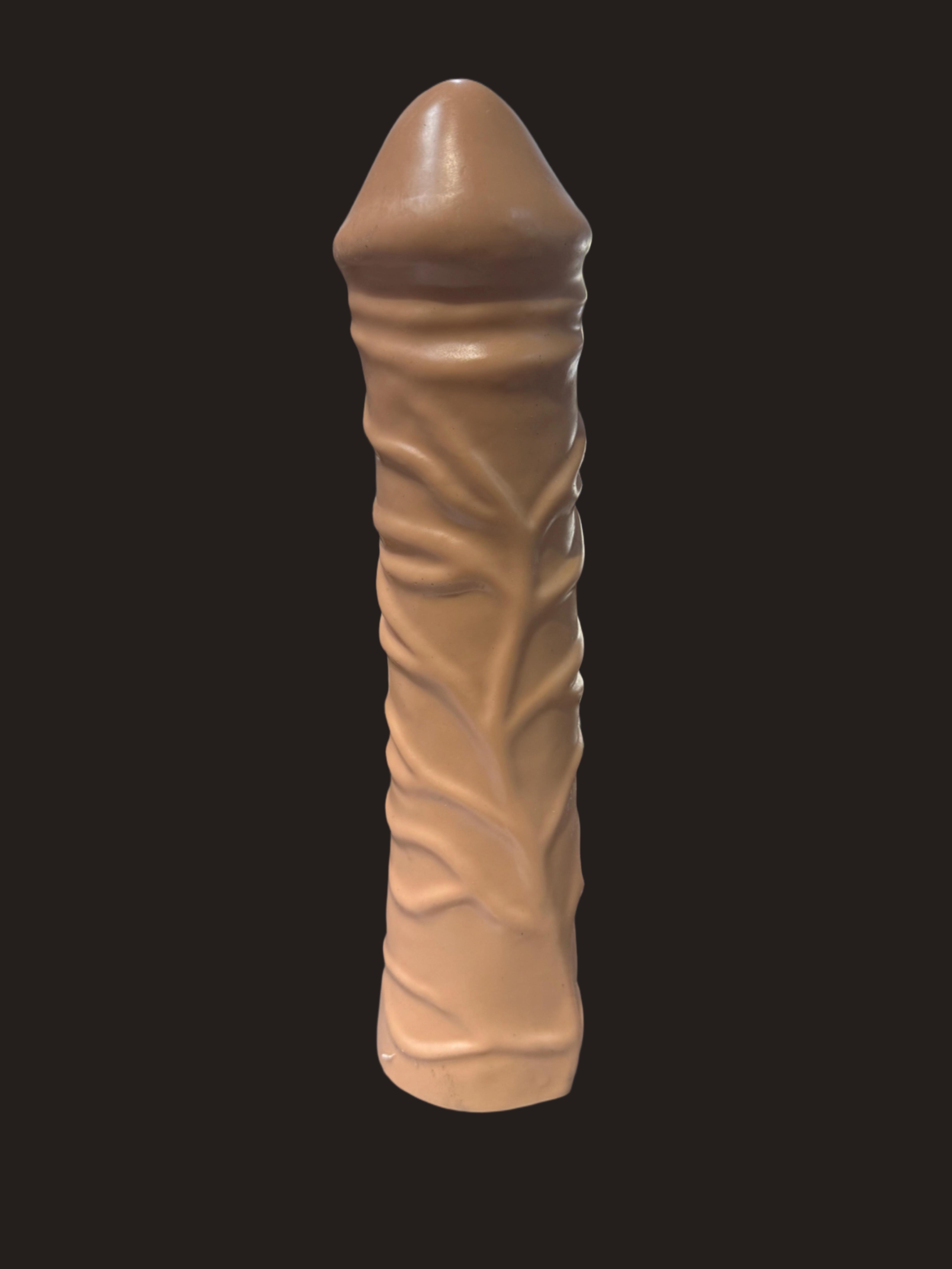 All Black Dildo Flesh Lenght 33 CM Light Skin 