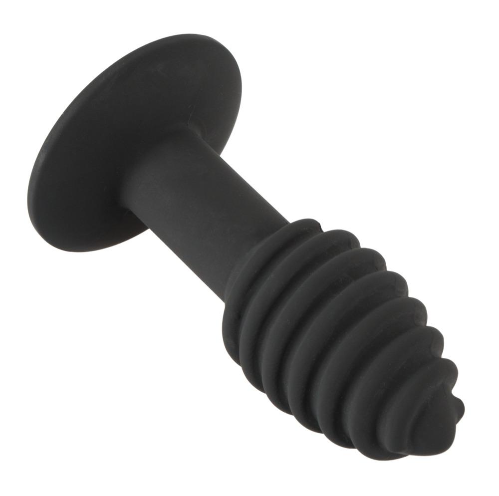 Balck Velvets Twist butt plug, Black, 10,7 cm