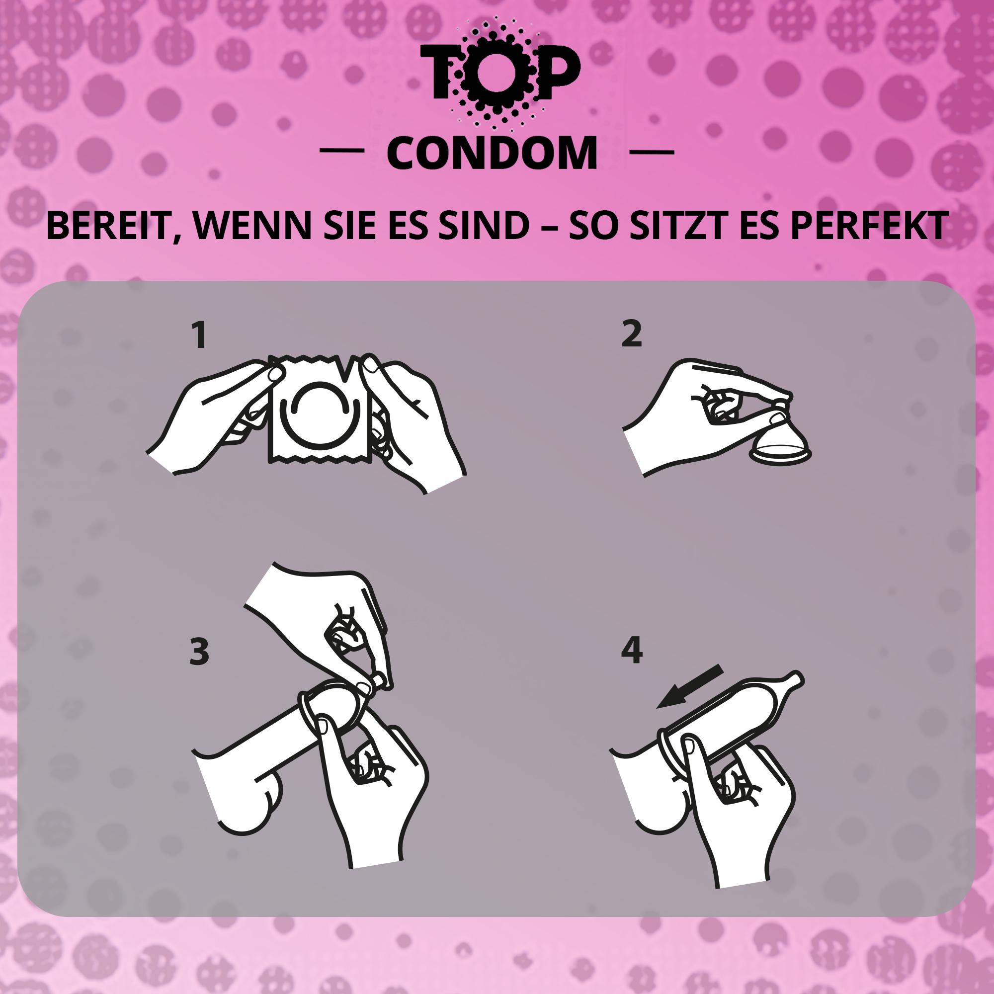 TOP Condoms Ribbed & Dots: Morse Code for Pleasure - Send all the Right Signals, Packs of 40