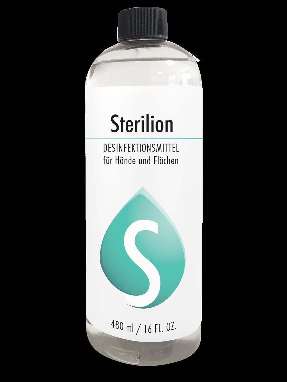 DESINFEKTIONSMITTEL Sterilion für Hände (auch für Flächen geeignet), 480 ml