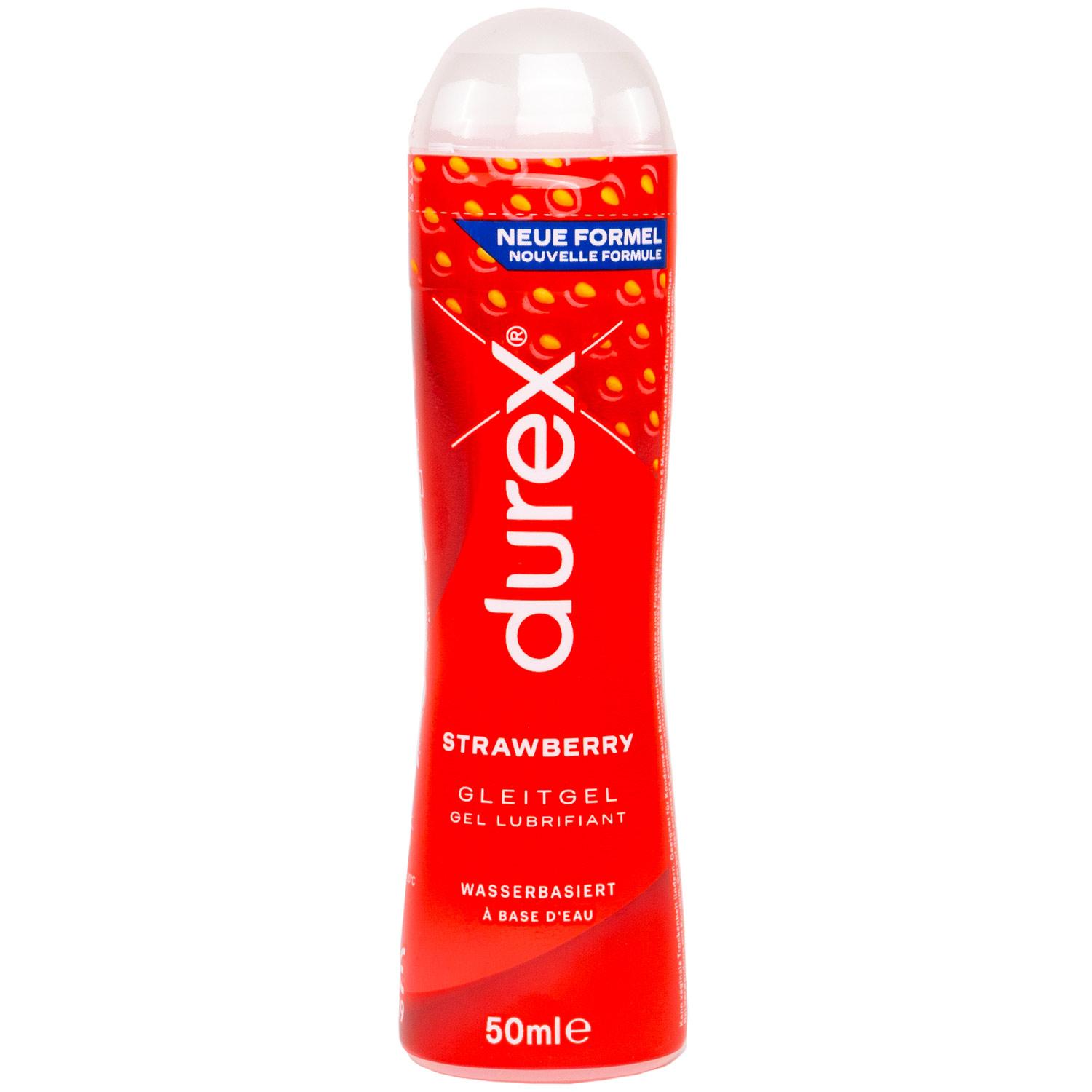 Durex Strawberry, Waterbased Gel Lubricant, 50 ml (1,7 oz)