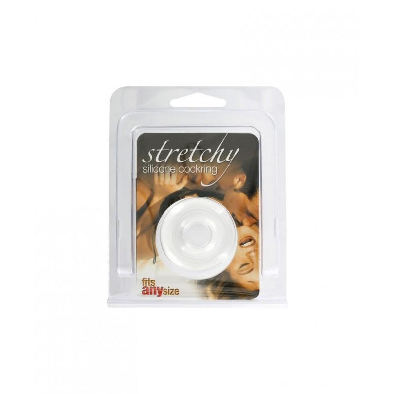 Stretchy Silicone Cockring, Clear
