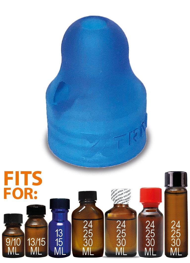 XTRM Solo Small Sniffer, Poppers Inhaler for Most Bottles, Ø 2 cm, Blue