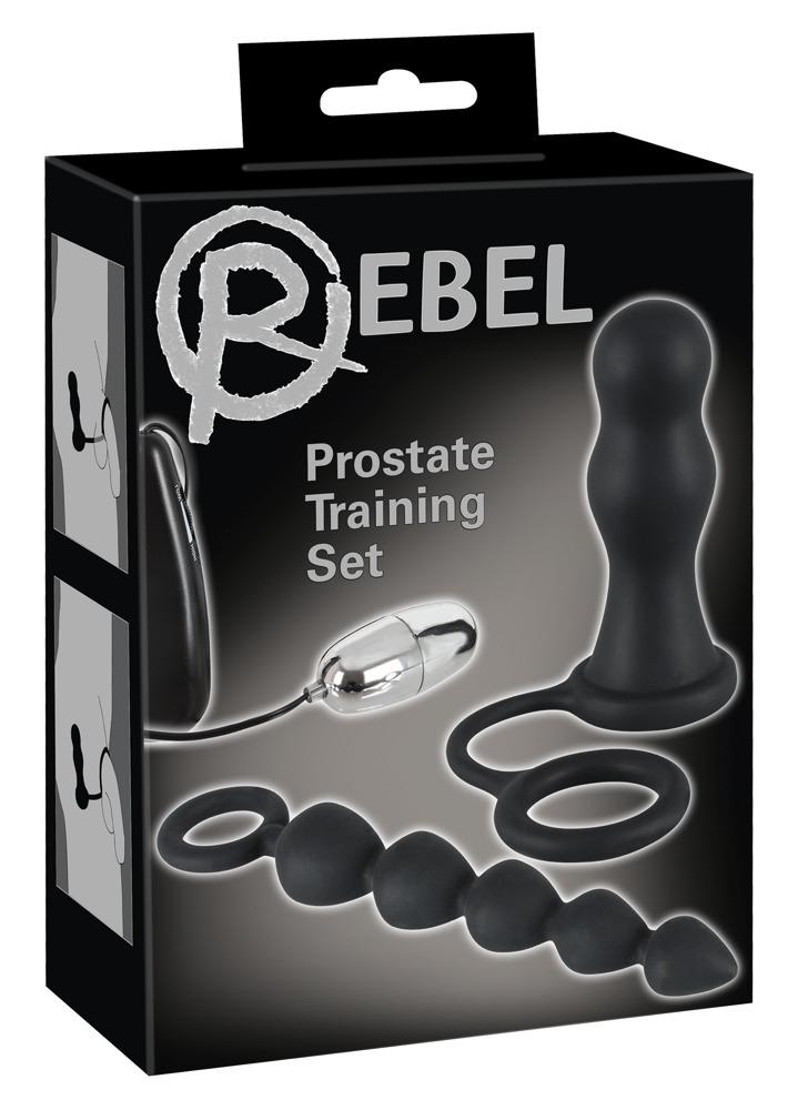 Rebel Anal Training Set Dildo & Cockring, 17,5 cm, Black