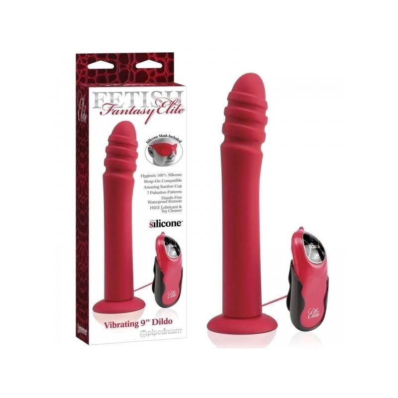 Fetish Fantasy Elite Vibrating 9" Dildo, 23 cm, Red