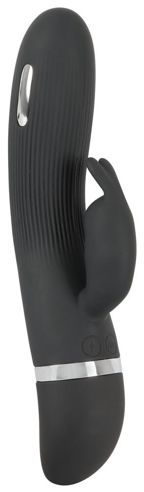 XOUXOU E-Stim Rabbit Vibrator, 19 cm, Black