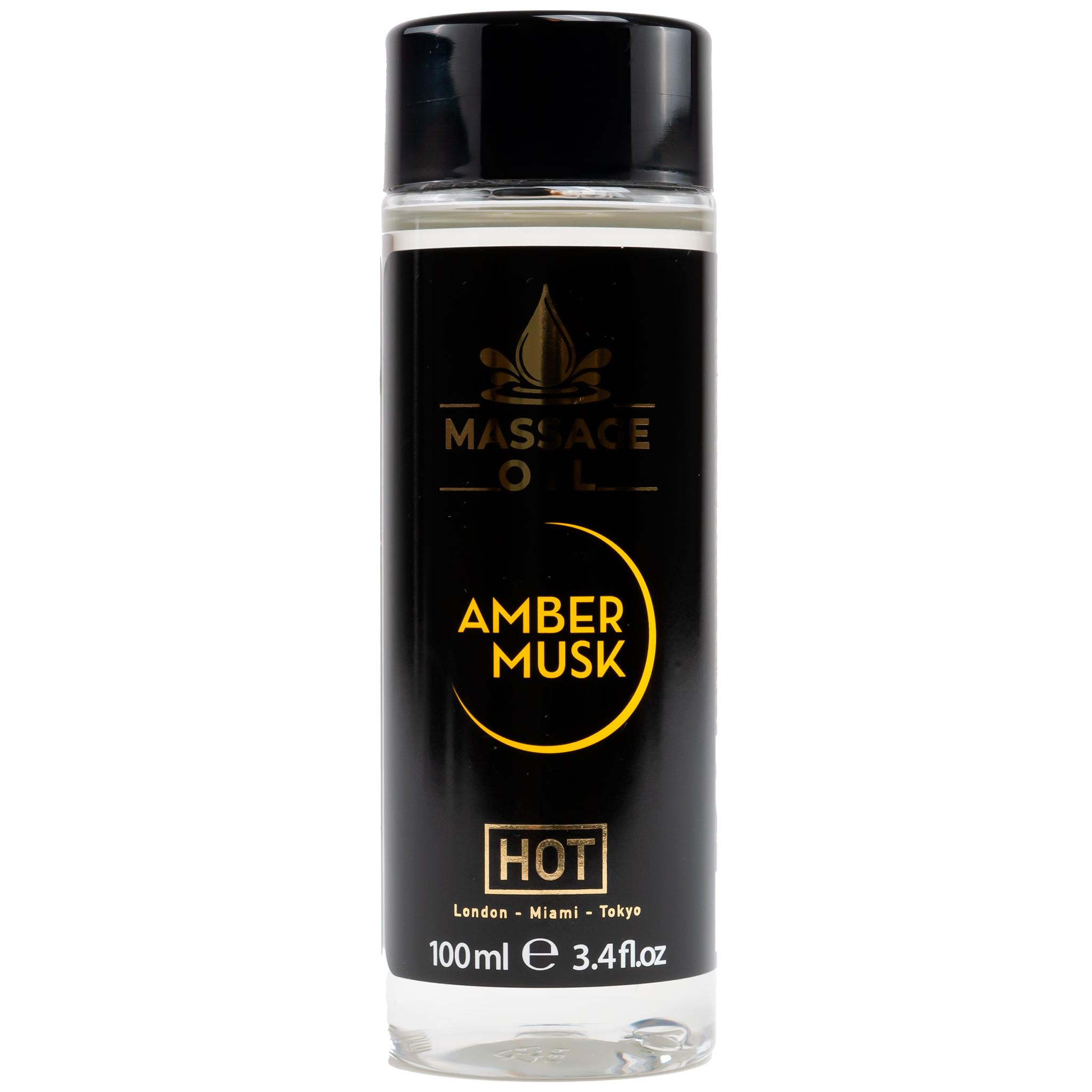 HOT Massage Oil amber & musk , 100ml/3.4fl.oz