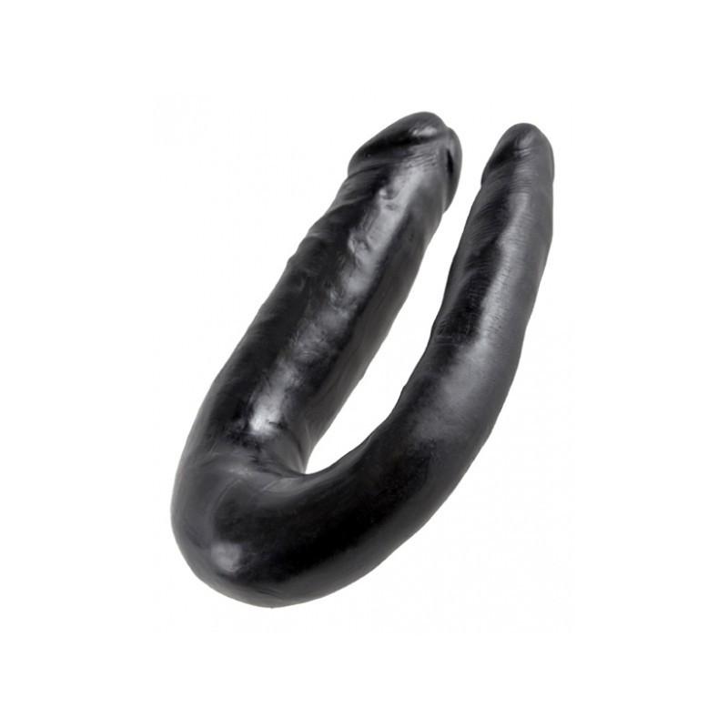 KING COCK U-Shaped Small Double Trouble, 33,5 cm, Black