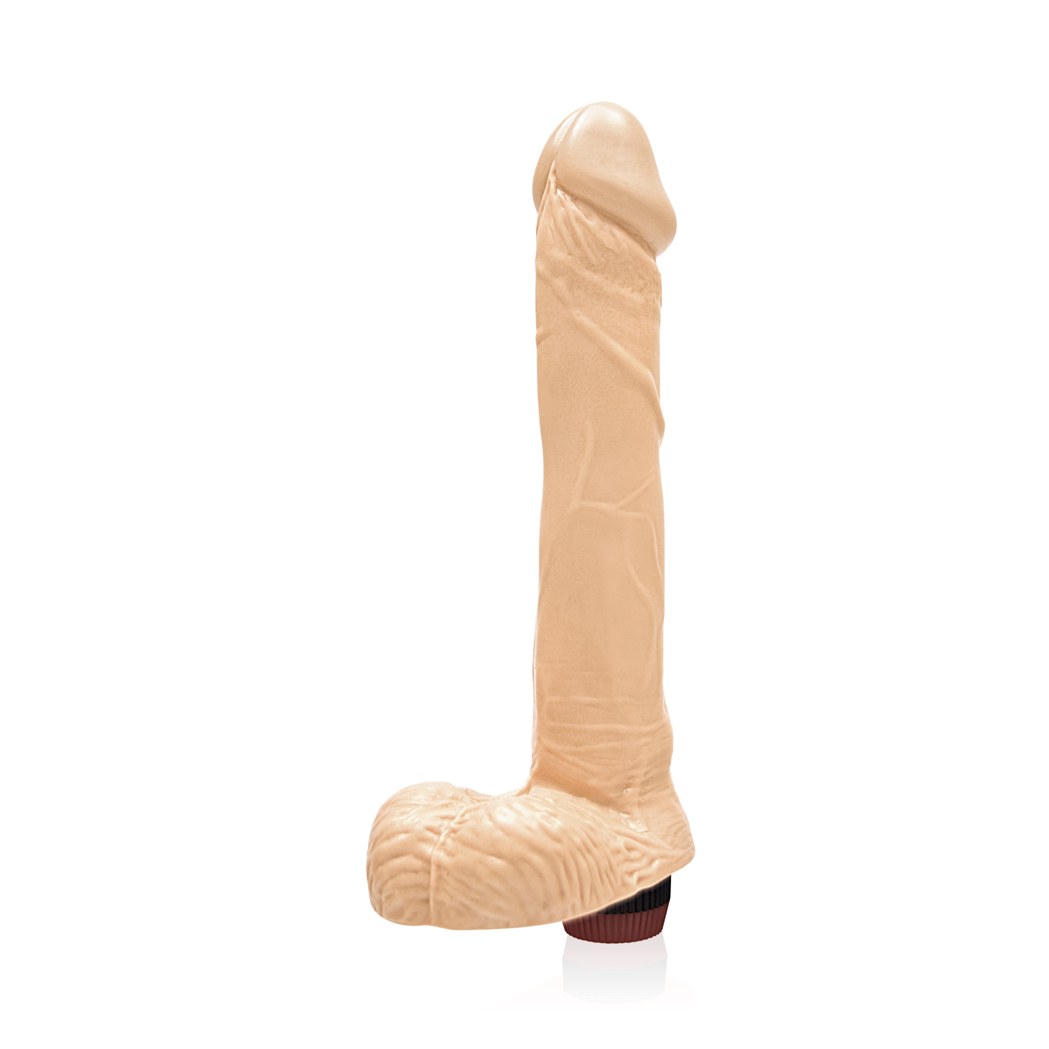 SI IGNITE Cock with Balls and Vibration, Flesh, 23 cm