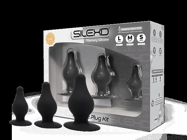 SILEXD Silicone Plug Kit Model 2 (S, M & L), Black