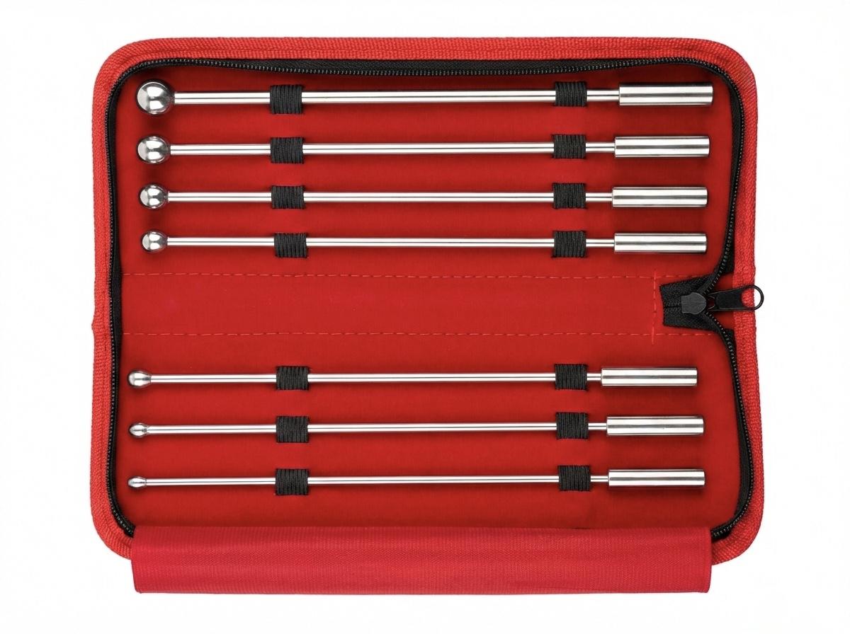 KIOTOS Steel Dilator Rosebud Penis Plugs 6mm To 12mm, Set of 7