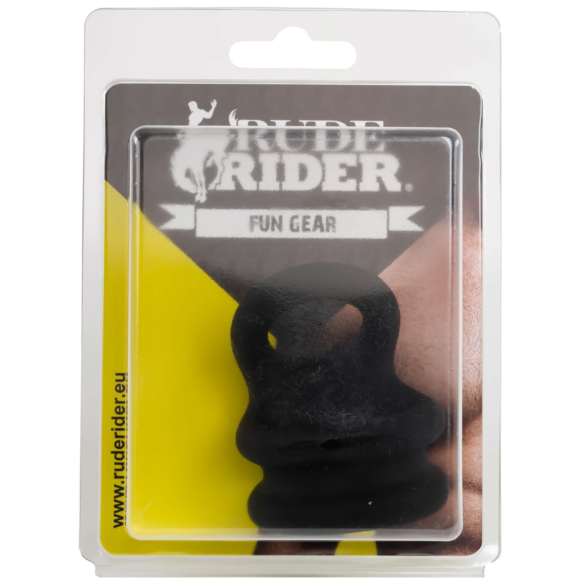 RudeRider Shaft and Ball Ring Thick Small, Ball Stretcher, Black