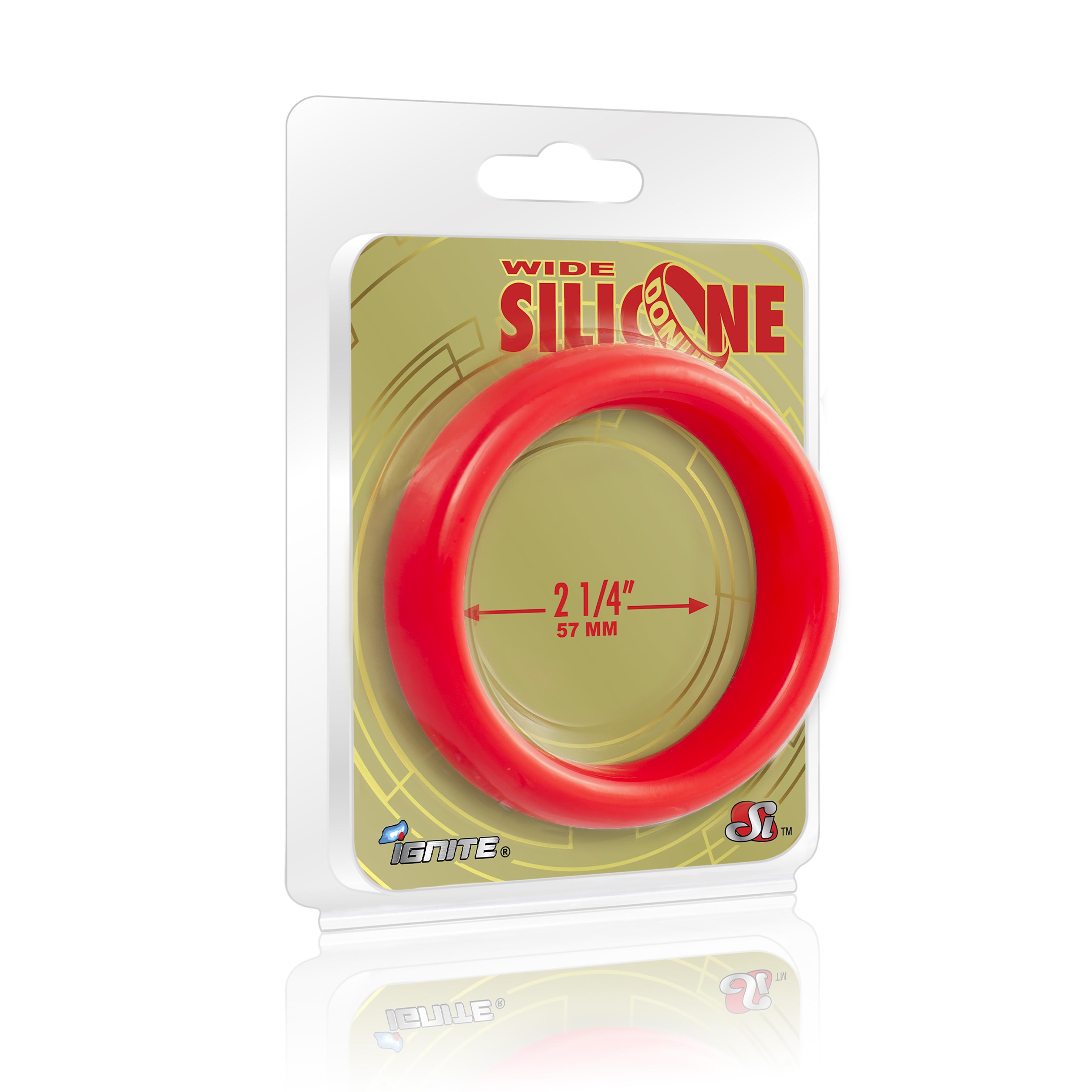 SI IGNITE Wide Silicone Donut Cockring, ¯ 57 mm, Red