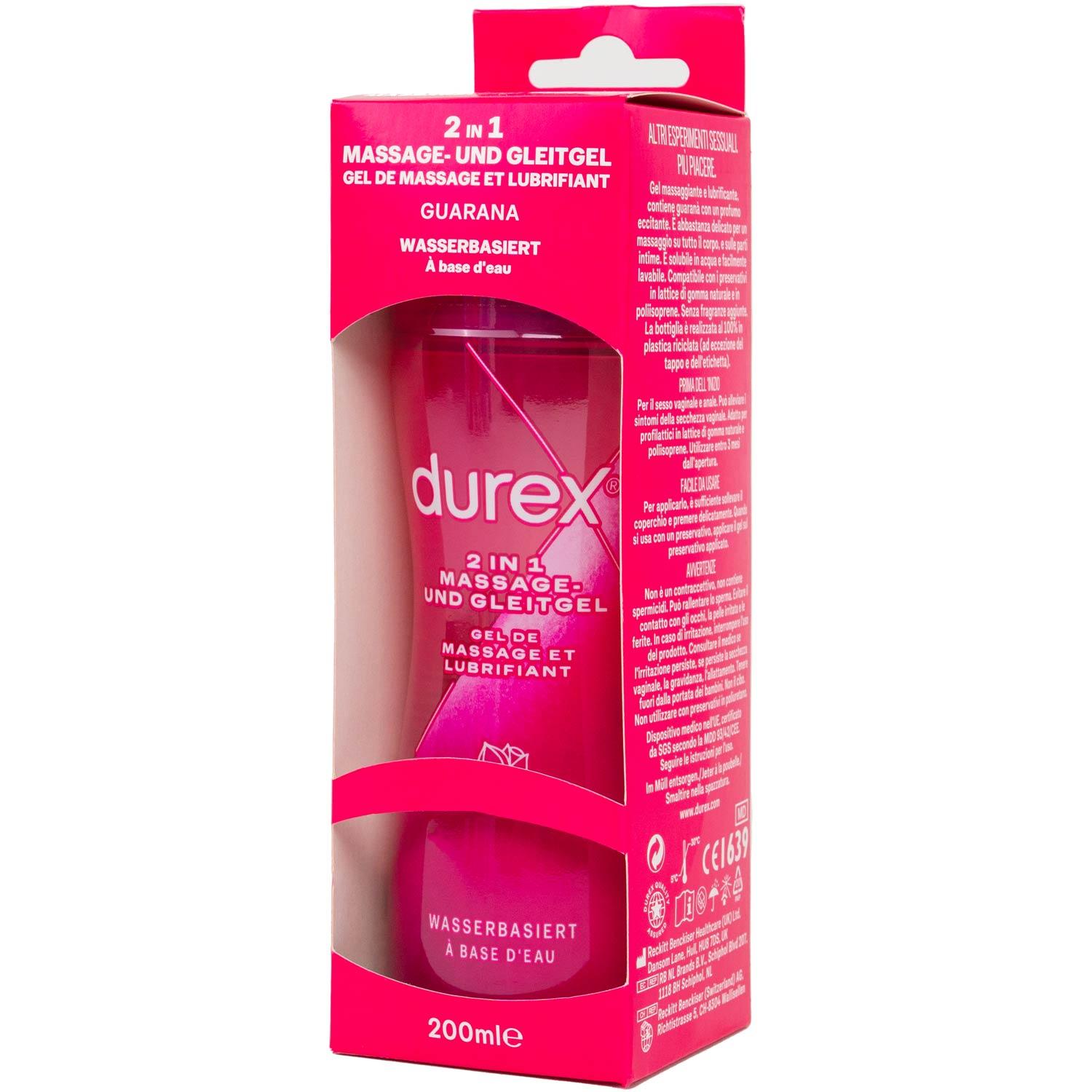 Durex Play 2 in 1, Massage & Lubricant with Guarana, Water Based, 200 ml