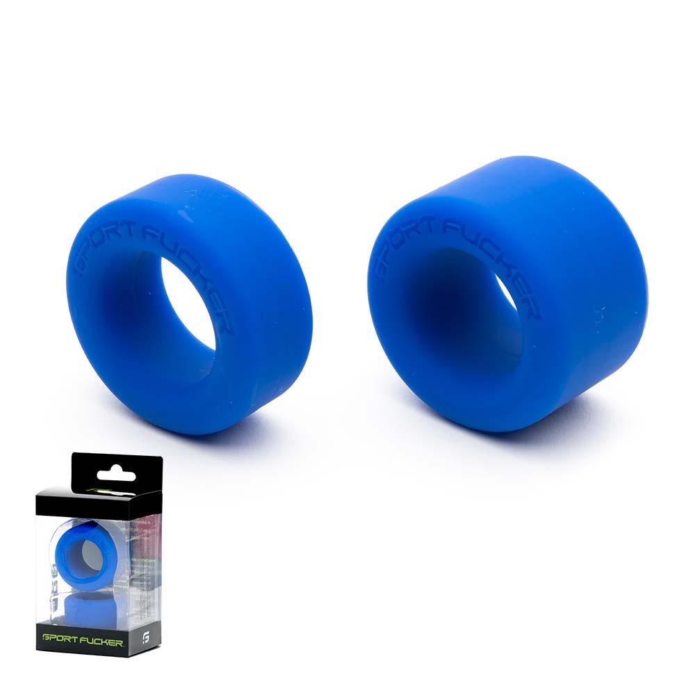 Sport Fucker Soft Silicone Nutt Job Set Cockring, Blue