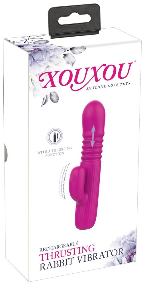 XOUXOU Thrusting Rabbit Vibrator, 16 cm, Purple