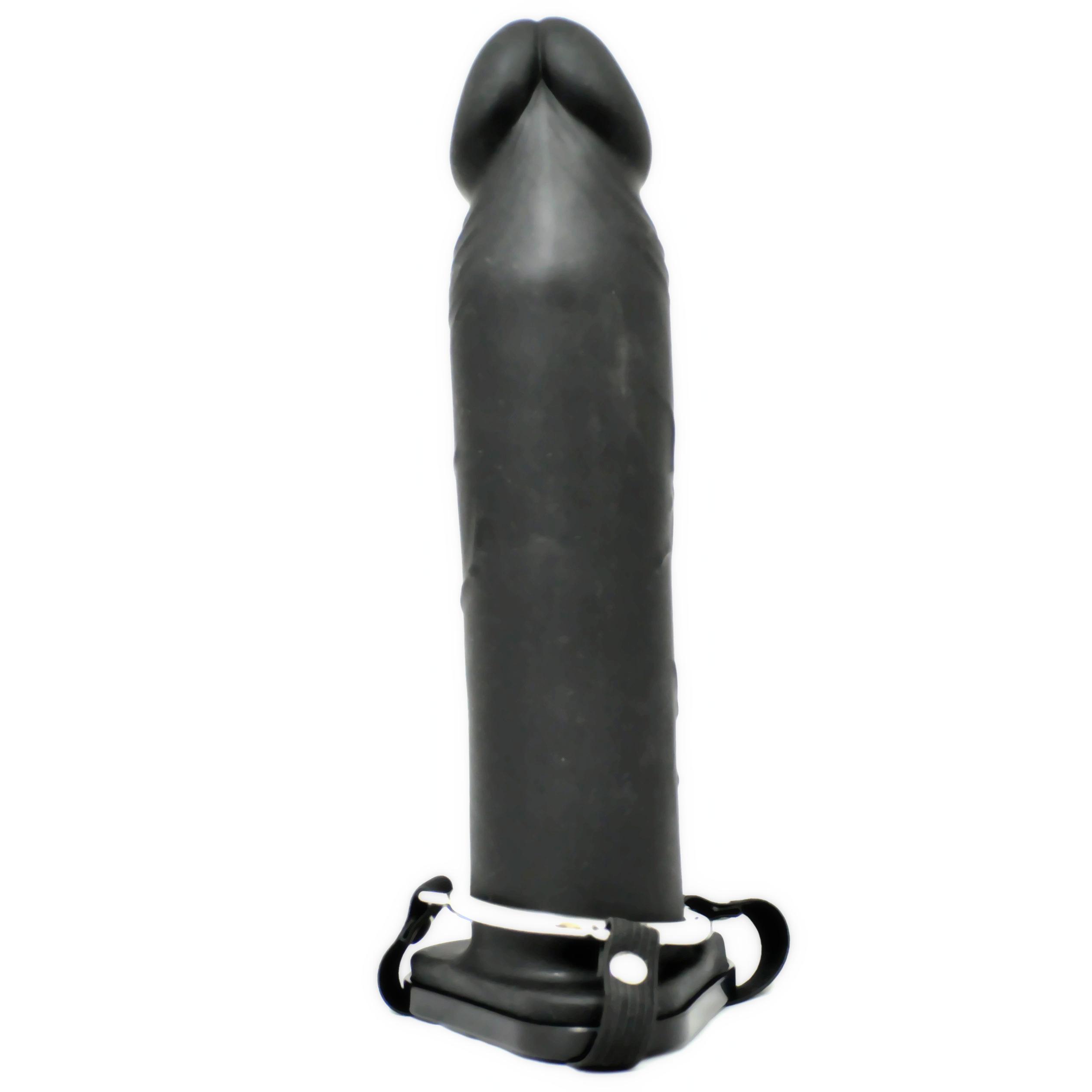 Fetish Fantasy Extreme 10 Inch Hollow Strap-On Richaun, Black, 25 cm