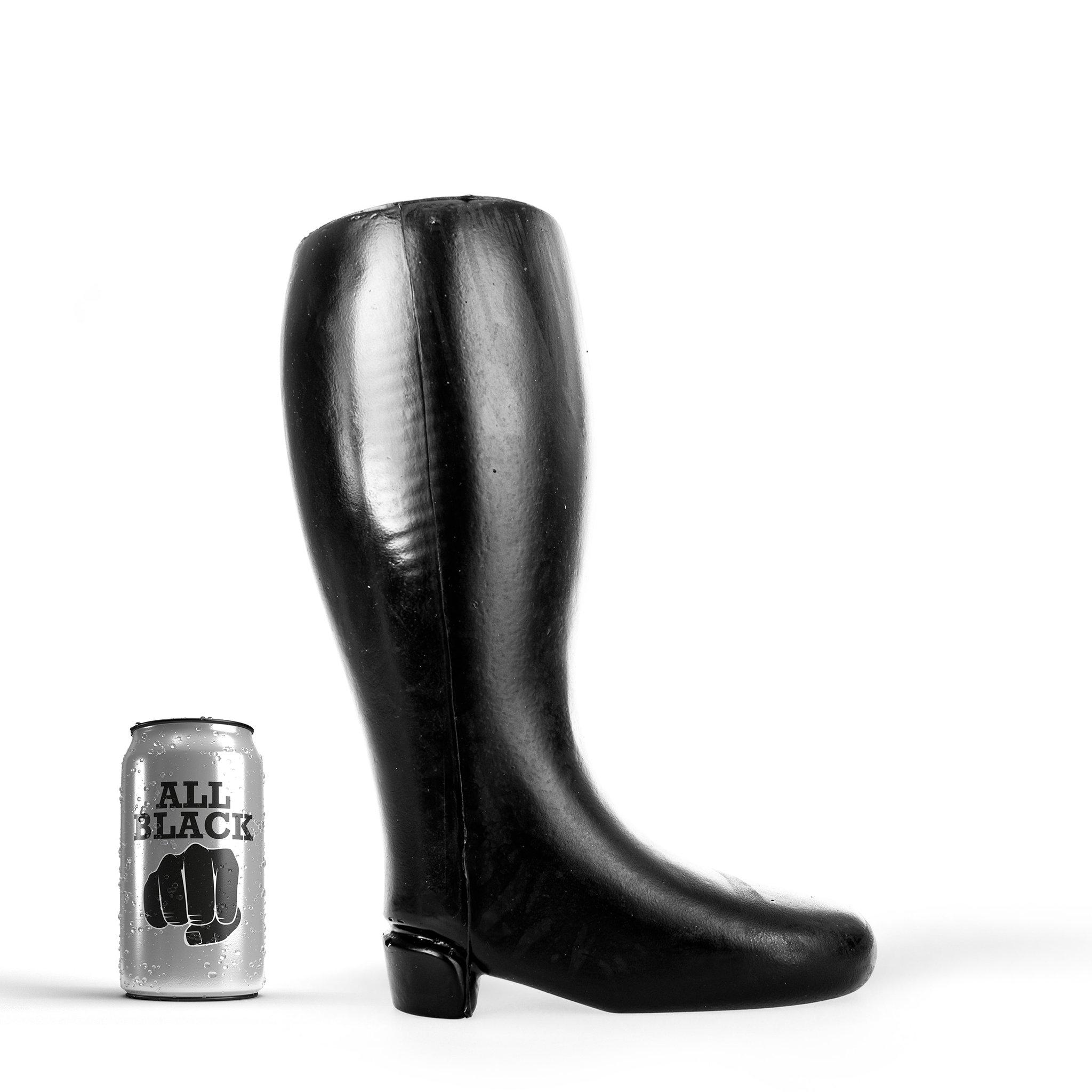All Black Dildo Boots, 32 cm