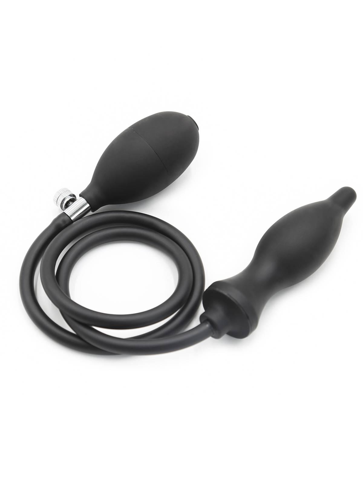 Rude Rider Inflatable Spindle Plug Silicone Black Rude Rider Inflatable Spindle Plug Silicone Black