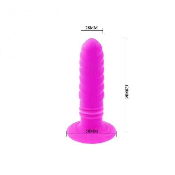 Pretty Love Twist Anal Vibrator, Purple, 13 cm