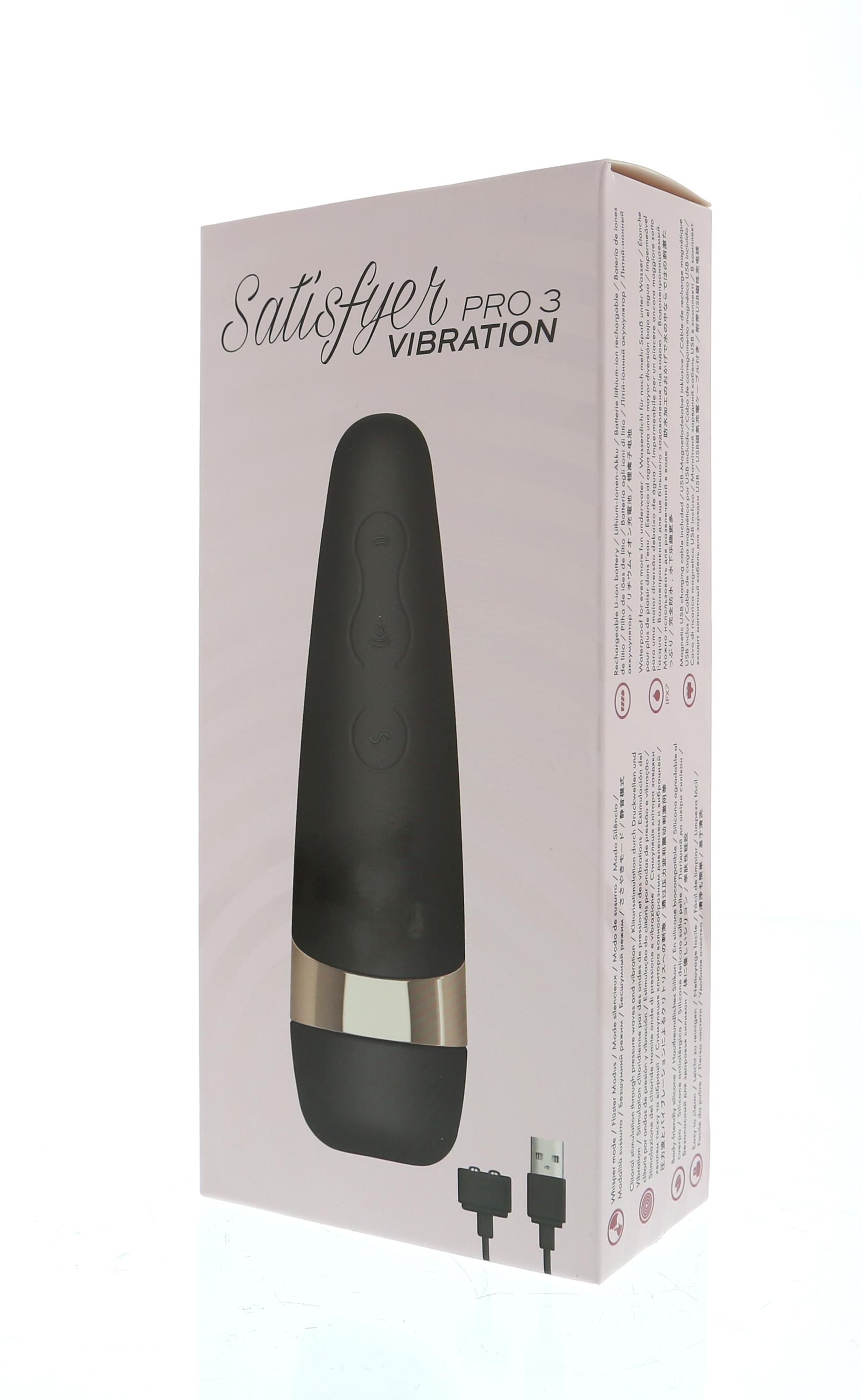 Satisfyer Pro 3 Vibration, Black, 14 cm