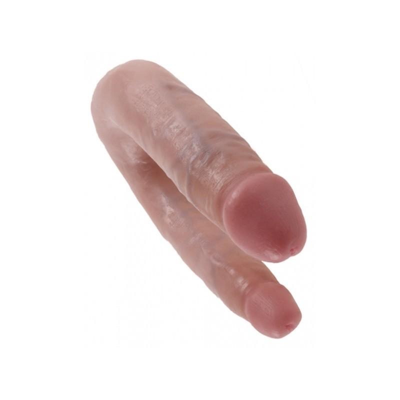 King Cock U-SHAPED SMALL DOUBLE TROUBLE FLESH, 33,5 cm