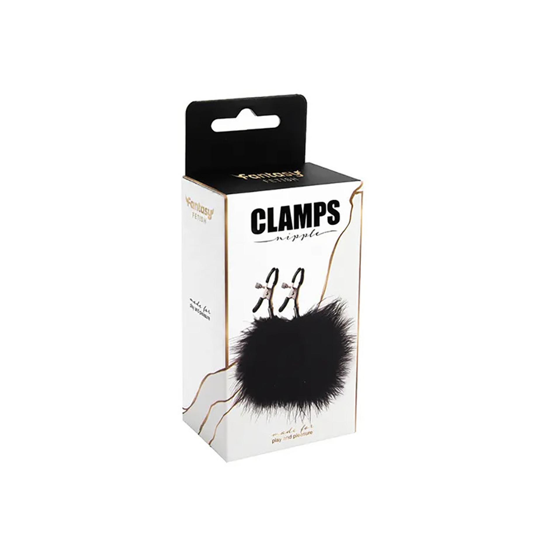 Feather nipple clamps with adjustable pressure, black