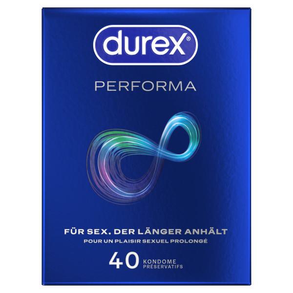 Durex Performa Condoms 40 pcs, with Delay Effect, Ø 56mm, 190mm Durex Performa Condoms 40 pcs, with Delay Effect, Ø 56mm, 190mm