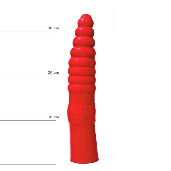 All Red Drainer Dildo, 36 cm