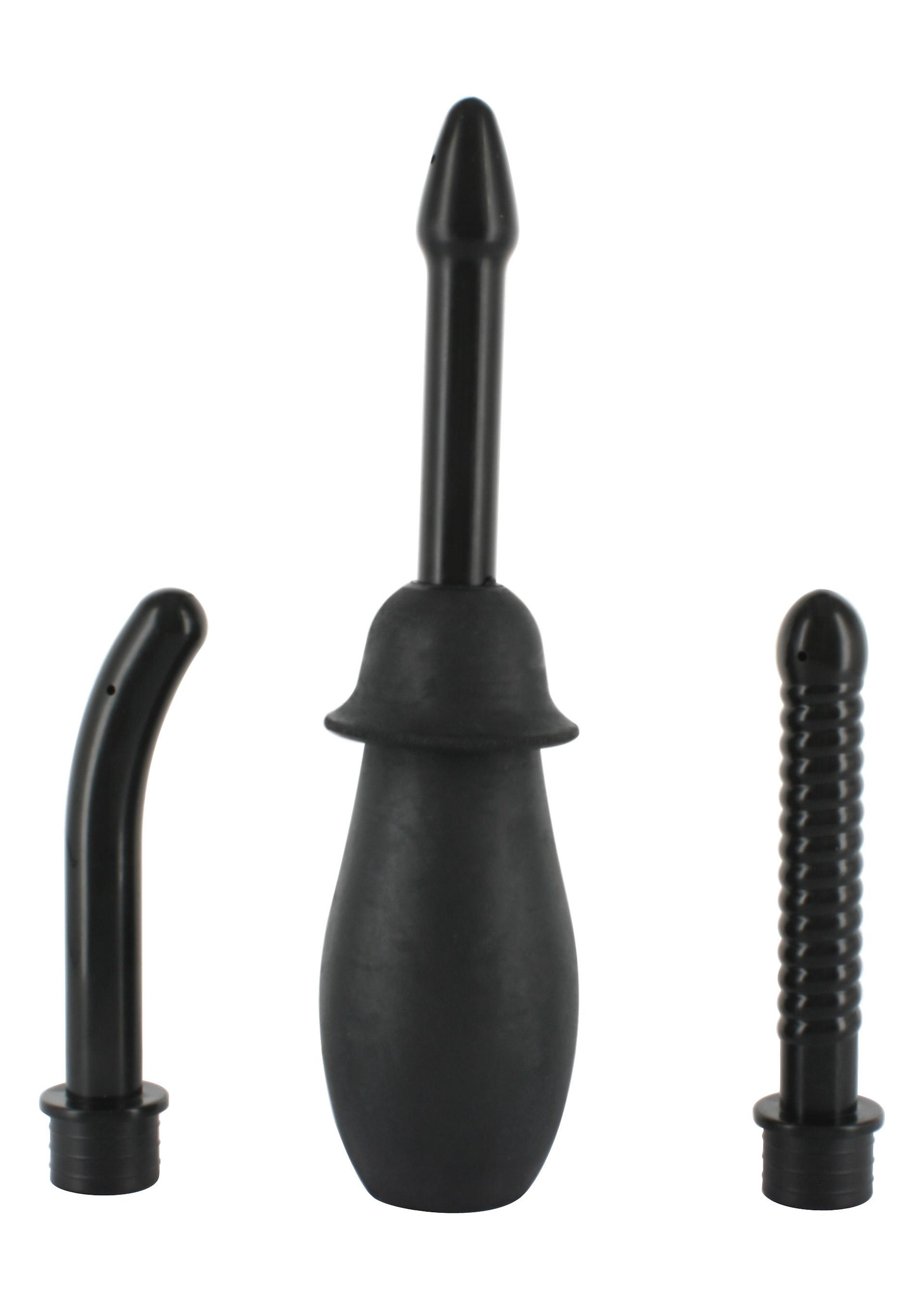 Easy to Use Anal Douche, Rubber/PP, Black