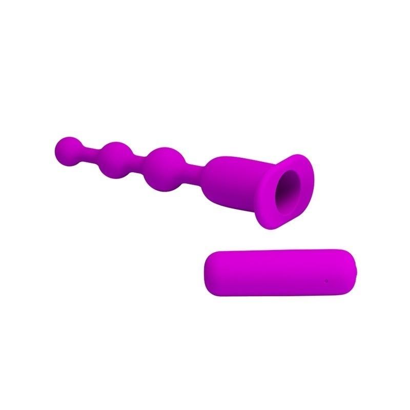 Pretty Love Hermosa Anal Beads Vibrator, 13,7 cm, Purple