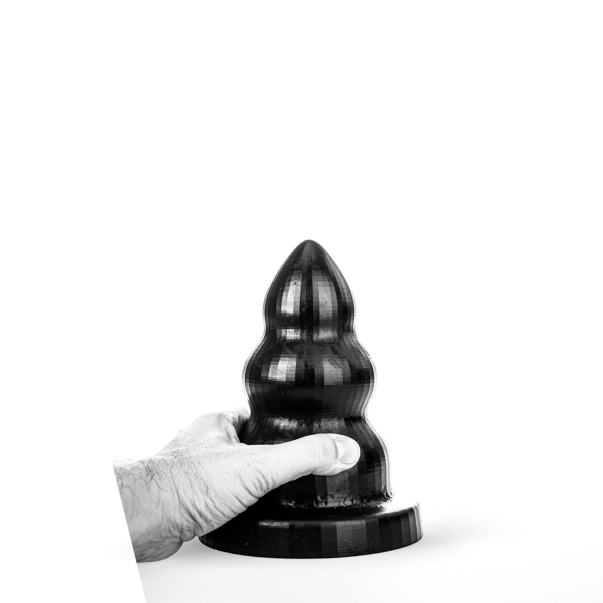 All Black Triple Pleasure S Butt Plug, 21,5 cm