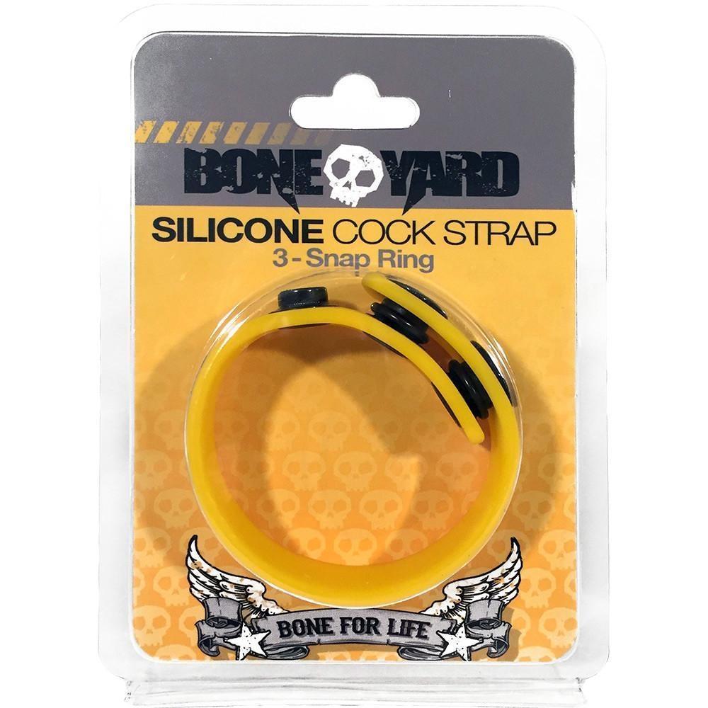 Boneyard Silicone Cock Strap, Cockring, Yellow, ¯ 65 mm