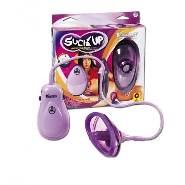 Suck Up Pussy Pleasure Electric Pump and Clitoris Stimulator, Purple