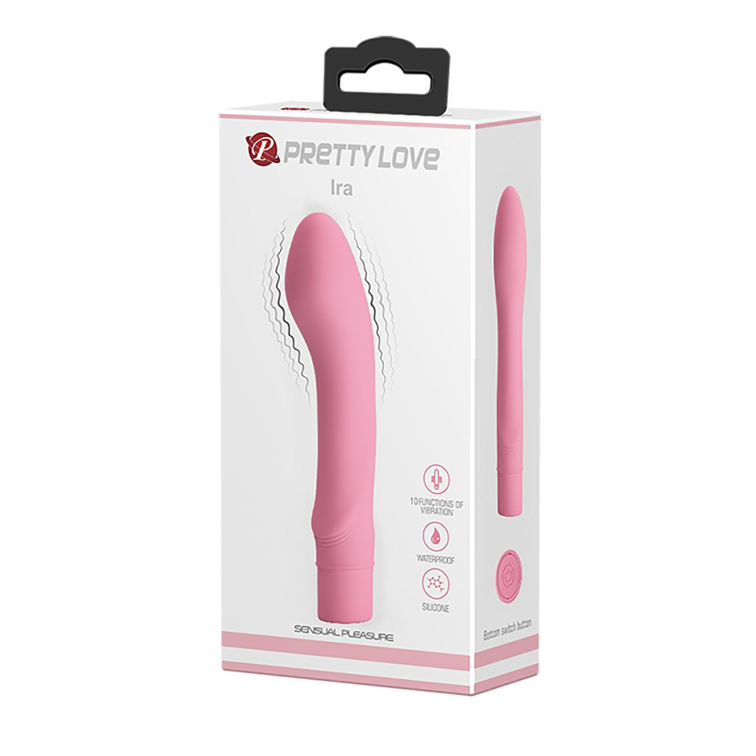 PRETTY LOVE - Lra Vibrator, 10 functions of vibration, Silicone, 1 AA battery 25-150, Pink