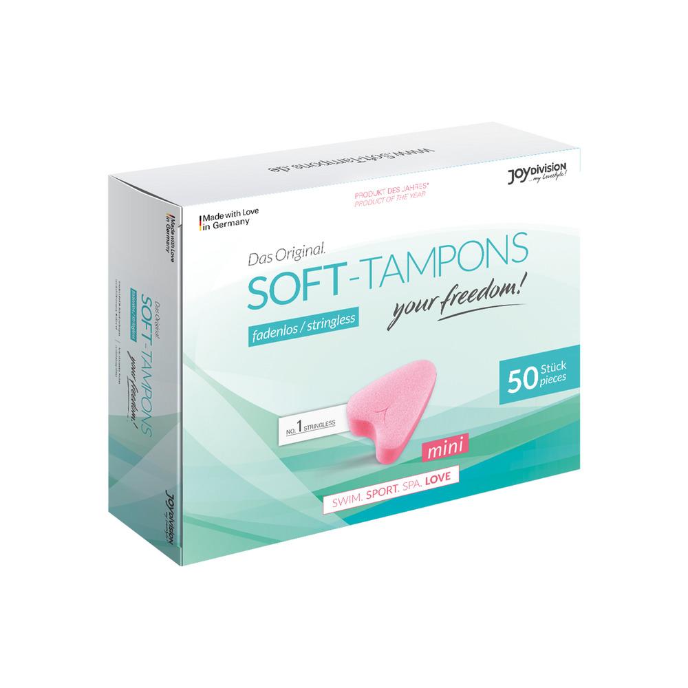 JoyDivision Soft-Tampons Stringless Heart Shape MINI, 50 pcs