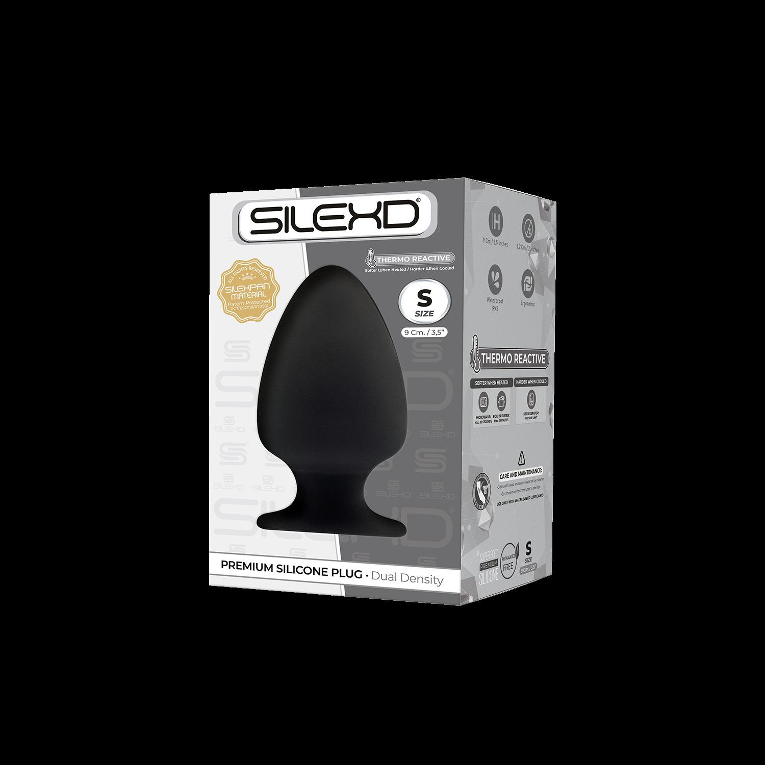 SILEXD Premium Silicone Plug Model 1 S, 9 cm, Black