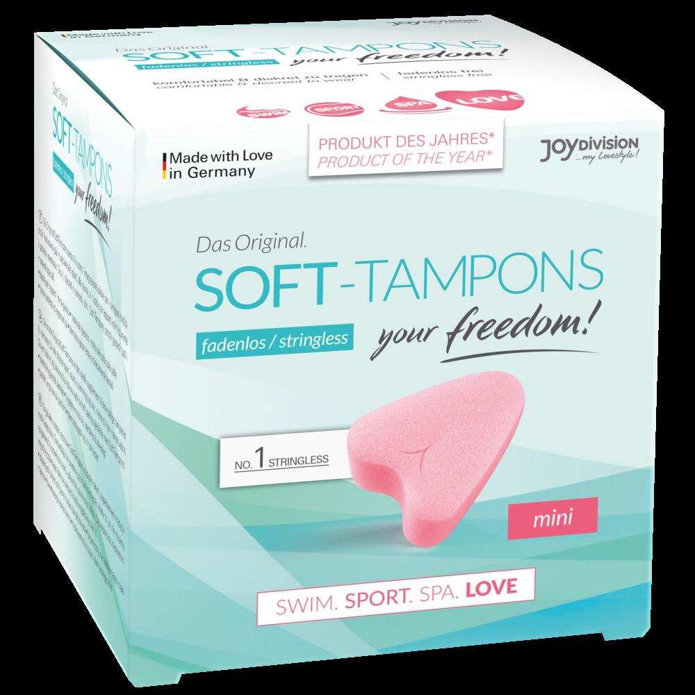 JoyDivision Soft-Tampons Stringless Heart Shape MINI, 3 pcs