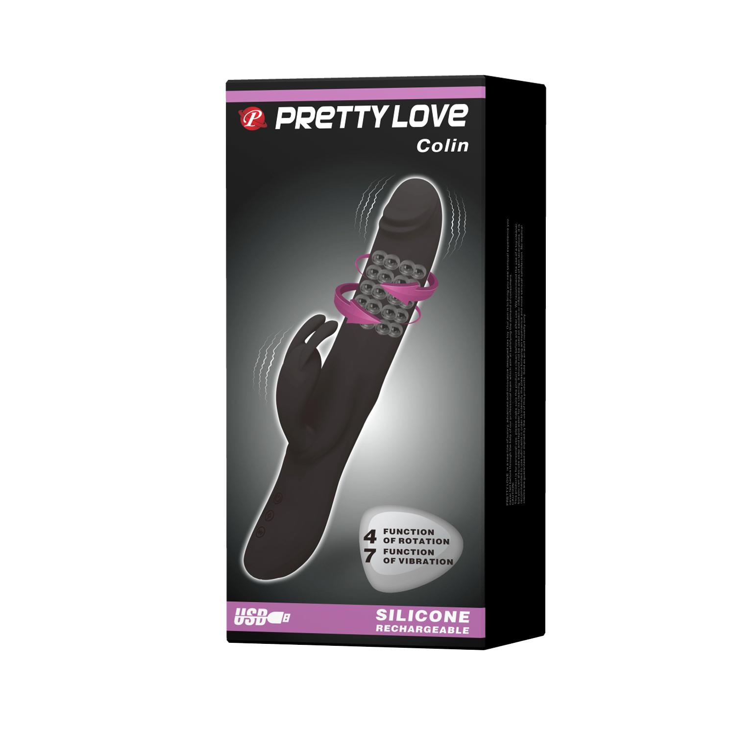 PRETTY LOVE - Colin, 7 functions of vibration, 4 functions of rotation, Silicone, rechargeable ''35mmL'250mm PRETTY LOVE - Colin, 7 functions of vibration, 4 functions of rotation, Silicone, rechargeable ''35mmL'250mm