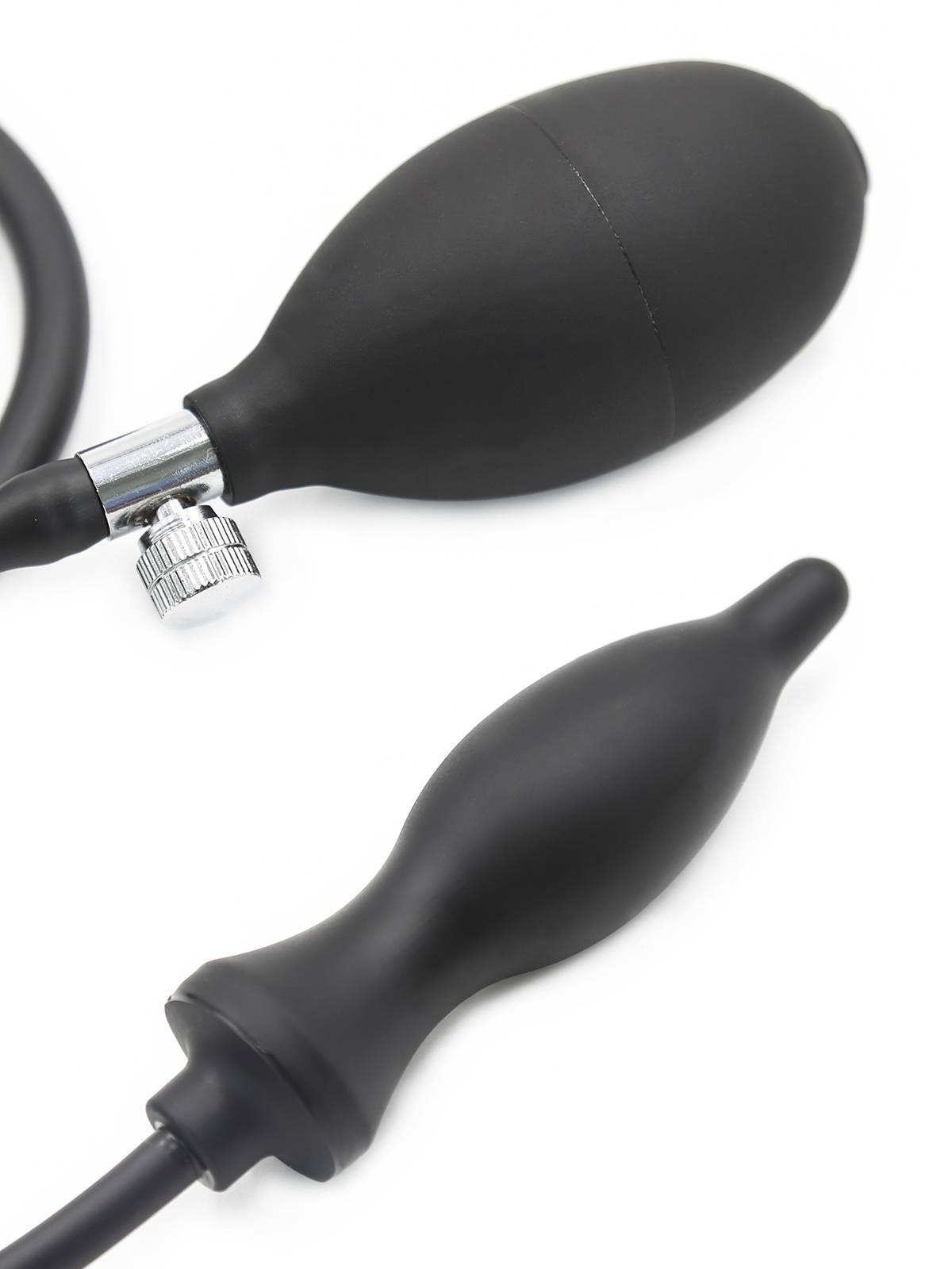 Rude Rider Inflatable Spindle Plug Silicone Black Rude Rider Inflatable Spindle Plug Silicone Black