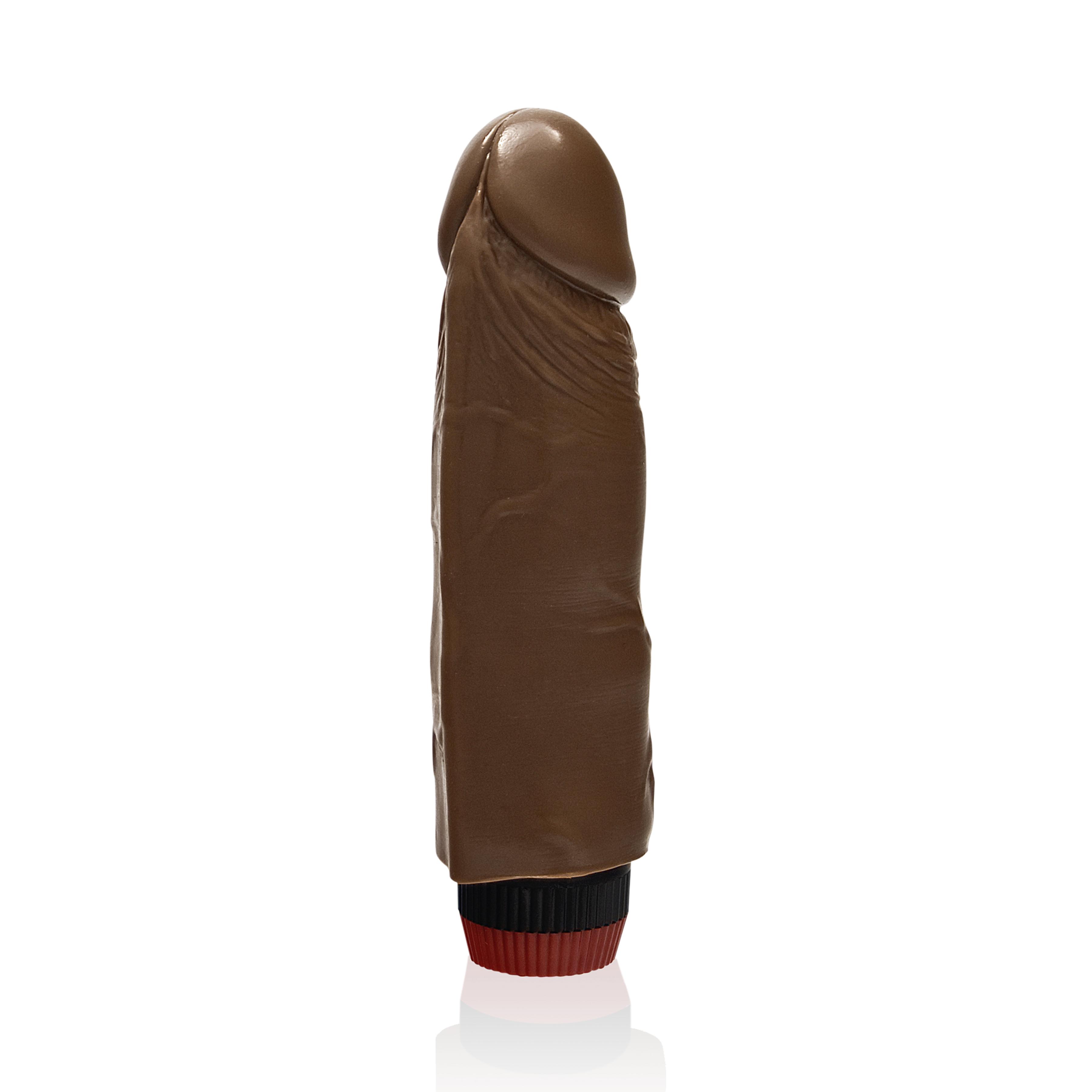 SI IGNITE Cock Dong with Vibration, Brown, 18 cm