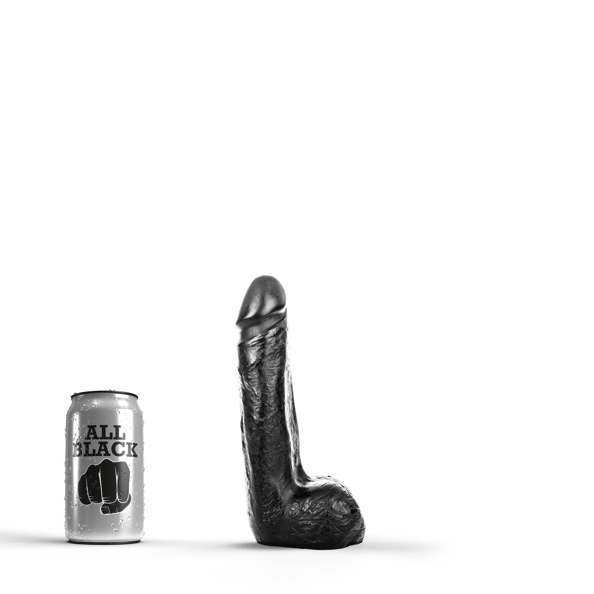 All Black Dildo Miguel, 20 cm