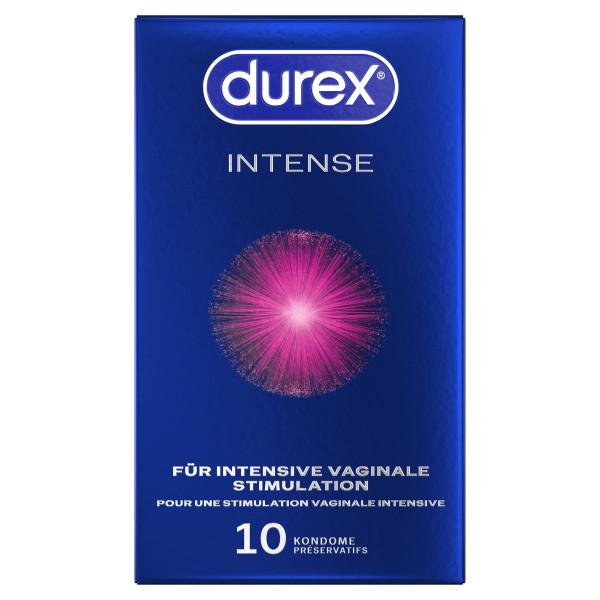 Durex Intense Orgasmic Condoms 10pcs, Nubbed and Ripped, with Reservoir, Ø 56mm, 195mm Durex Intense Orgasmic Condoms 10pcs, Nubbed and Ripped, with Reservoir, Ø 56mm, 195mm