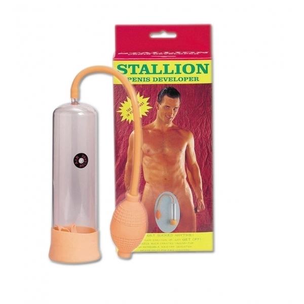Stallion Penis Pump, 19 cm, Clear