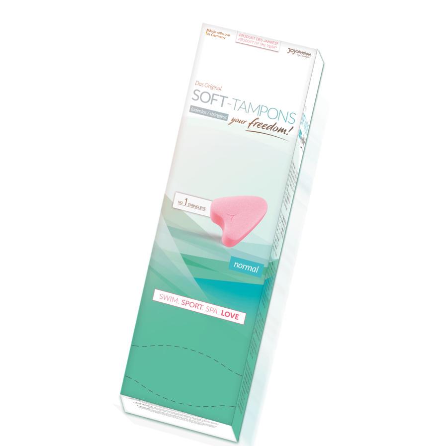 JoyDivision Soft-Tampons Stringless, Heart Shape Normal, 10 pcs