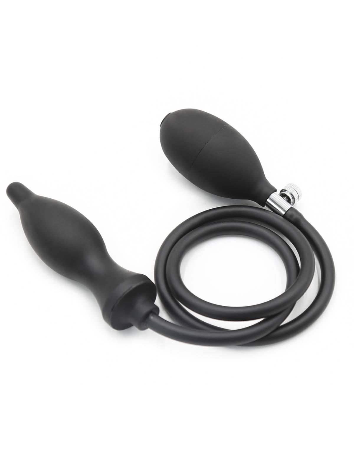 Rude Rider Inflatable Spindle Plug Silicone Black Rude Rider Inflatable Spindle Plug Silicone Black