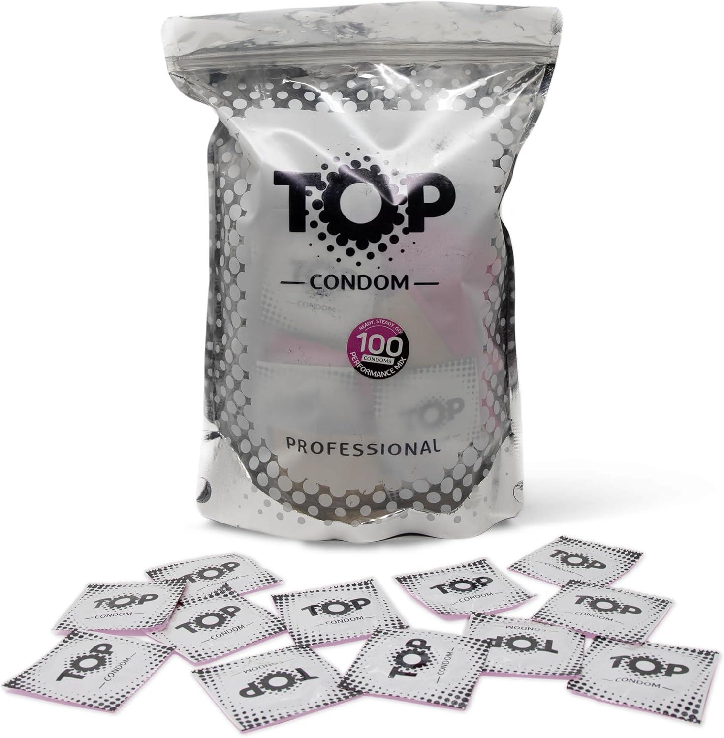 TOP Condoms Performance Mix: The Mix to Thrill - Extra Strong and Extra Sensitive, Packs of 100