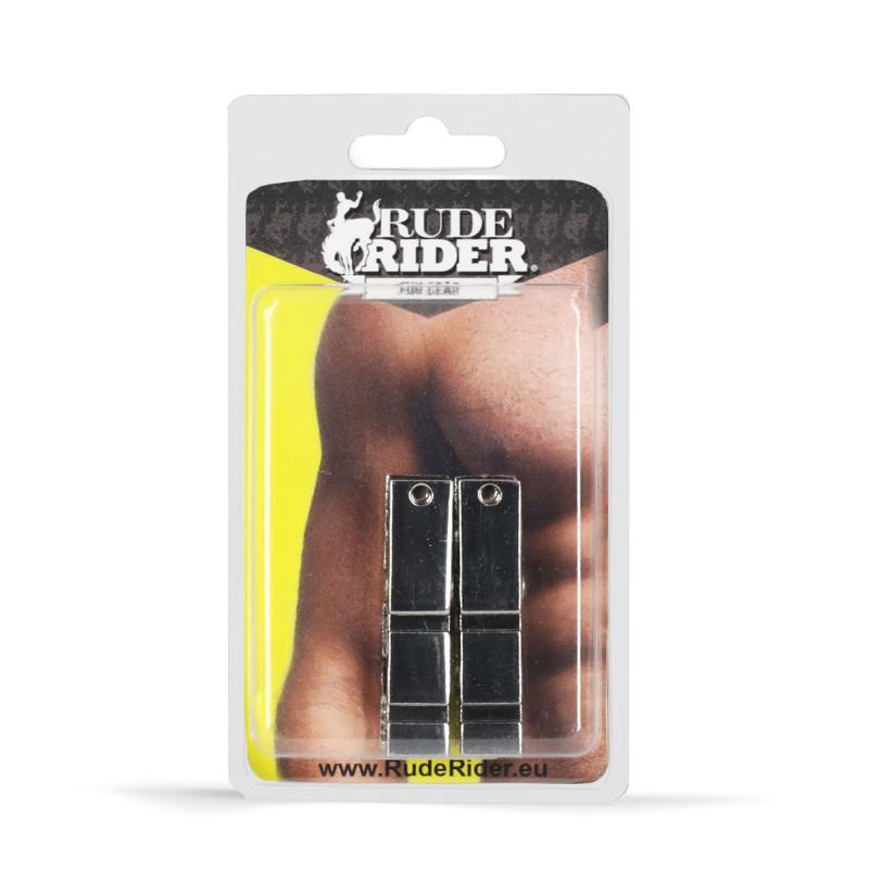RudeRider Nipple Clamps 2-Set, Zinc Alloy