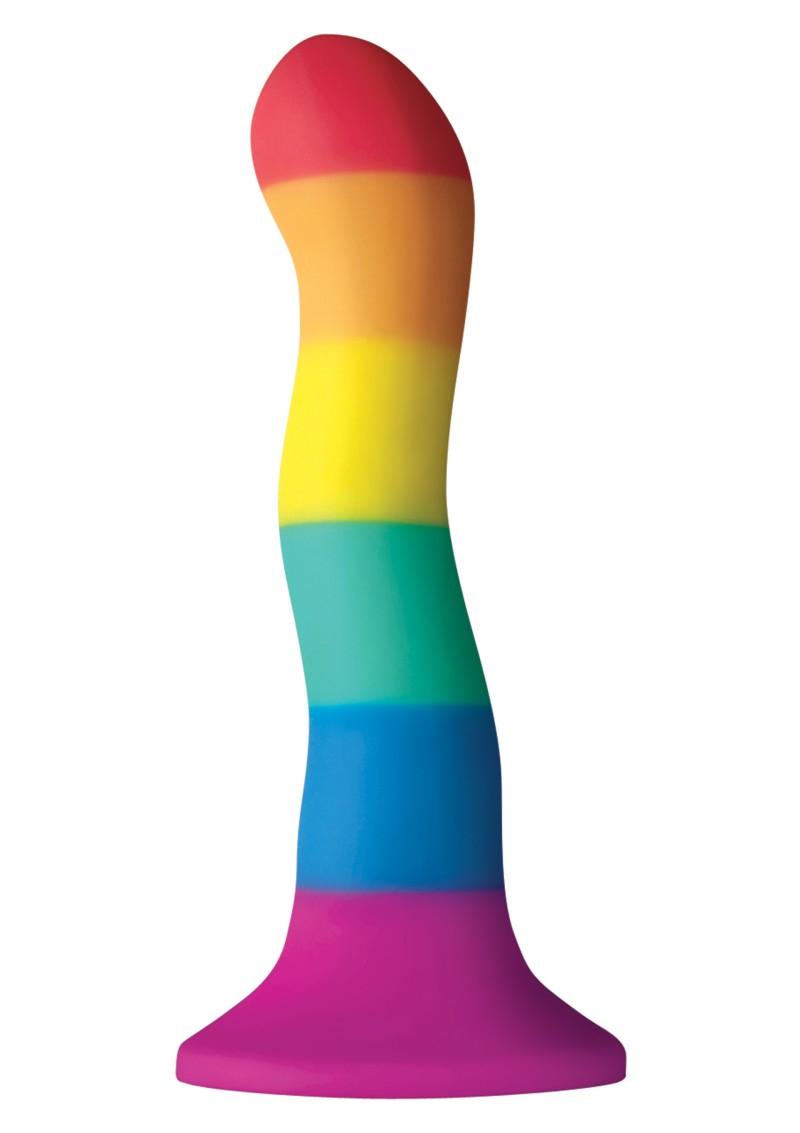 Pride Edition 6 Inch Wave Dildo - Rainbow, 19cm